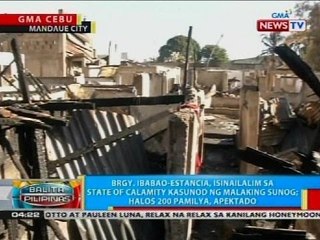 Brgy. Ibabao-Estancia, isinailalim sa state of calamity kasunod ng malaking sunog