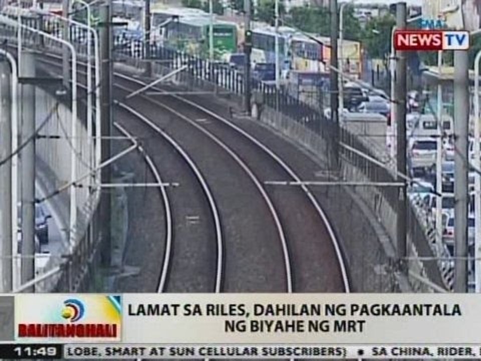 BT: Lamat sa riles, dahilan ng pagkaantala ng biyahe ng MRT