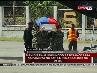 Mahagit P4-M assistance para sa pamilya ng SAF 44, ipinagkaloob ng DSWD