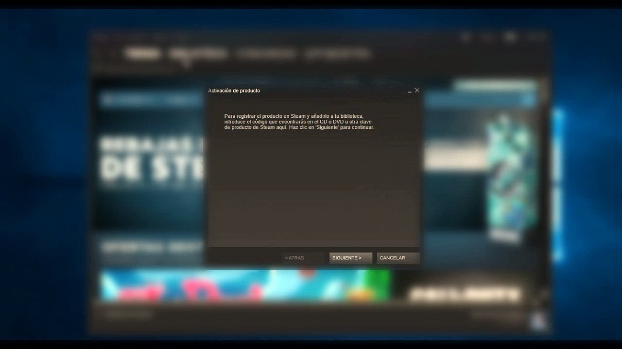 Activar código de Steam