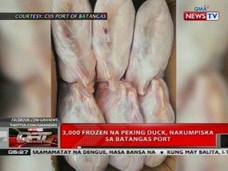 QRT: 3,000 frozen na peking duck, nakumpiska sa Batangas Port