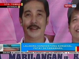 BP: Lalaking kandidatong konsehal, patay sa pamamaril