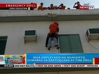 Mga empleyado ng munisipyo ng Calasiao, Pangasinan, sumabak sa earthquake at fire drill
