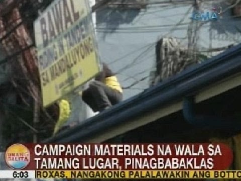 UB: Campaign materials na wala sa tamang lugar, pinagbabaklas