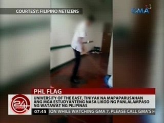 UE, tiniyak na mapaparusahan ang mga estudyanteng nasa likod ng panlalampaso ng watawat ng Pilipinas