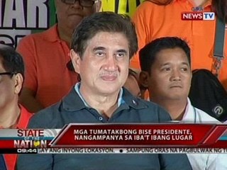 SONA: Mga tumatakbong bise presidente, nangampanya sa iba't ibang lugar
