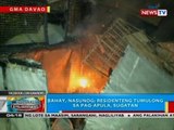 Bahay sa Davao City, nasunog; residenteng tumulong sa pag-apula, sugatan