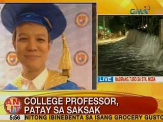 UB: College professor ng PUP, patay sa saksak sa Pasay