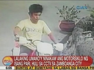 UB: Lalaking umano'y ninakaw ang motorsiklo ng isang pari, huli sa CCTV sa Zamboanga City