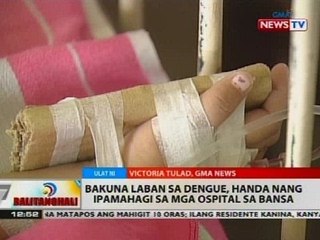 Bakuna laban sa dengue, handa nang ipamahagi sa mga ospital sa bansa