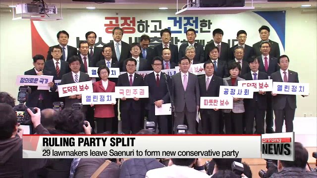 Saenuri Party splits, thrusting Korean politics into new multi-party era