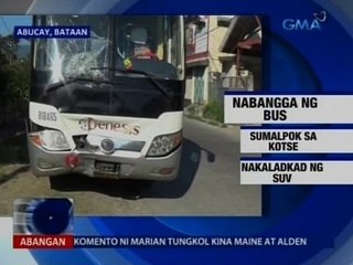 Saksi: Rider, sugatan matapos mabangga ng bus