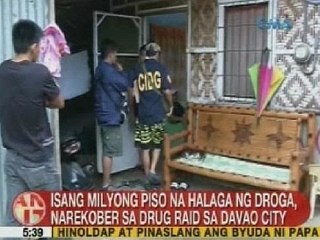 UB: P1-M halaga ng droga, narekober sa drug raid sa Davao City