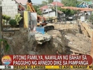 UB: 7 pamilya, nawalan ng bahay sa pagguho ng Arnedo Dike sa Pampanga