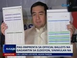 SAKSI: Pag-iimprenta sa official ballots na gagamitin sa eleksyon, sinimulan na