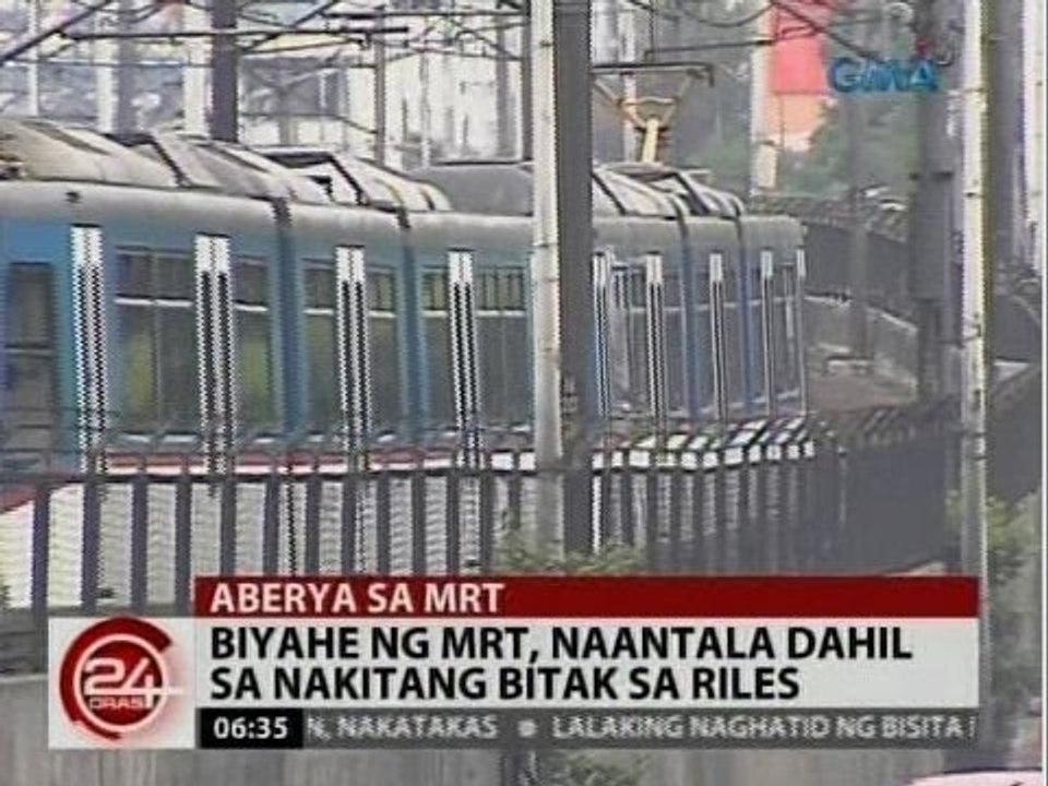 24 Oras: Biyahe ng MRT, naantala dahil sa nakitang bitak sa riles