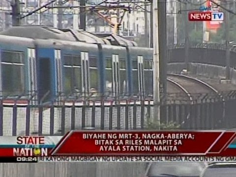 SONA: Biyahe ng MRT-3, nagka-aberya; Bitak sa riles malapit sa Ayala station, nakita