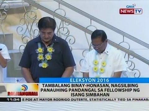 BT: Tambalang Binay-Honasan, nagsilbing panauhing pandangal sa fellowship ng isang simbahan