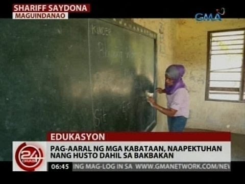 24 Oras: Pag-aaral ng mga kabataan, naapektuhan nang husto dahil sa bakbakan