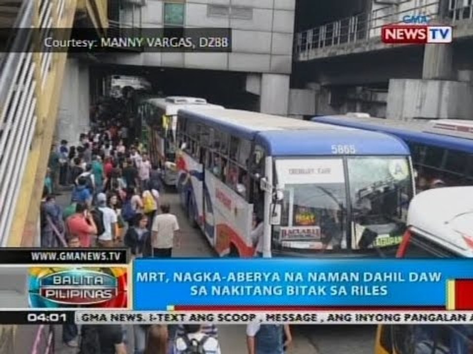 BP: MRT, nagka-aberya na naman dahil daw sa nakitang bitak sa riles