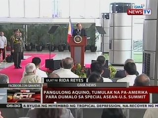 QRT: Pangulong Aquino, tumulak na pa-Amerika para dumalo sa special ASEAN-U.S. Summit