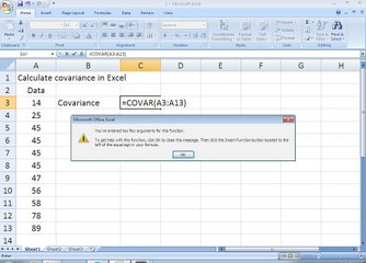 How to Calculate covariance in Excel