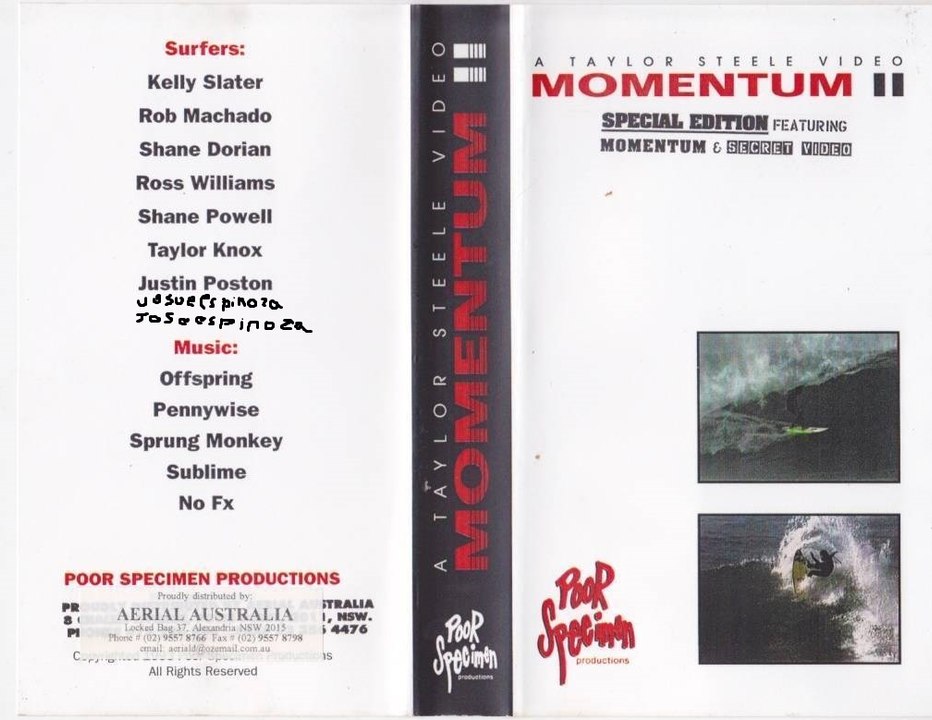 KELLY  SLATER  JOSUE  ESPINOZA  MOMENTUM 2  1993 SURF  MOVie--