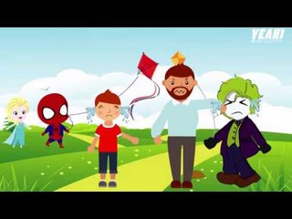 Spiderman and Elsa en español #2 - Fly a Kite Baywatch! Nursery Rhymes Superhero New Episodes