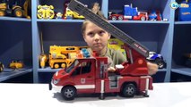 BRUDER Fire Truck Review. Video for children – unboxing cars toys. Emergency Vehicles for kids