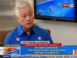 NTG: Oplan e-Leksyon: The senatorial interviews: Rafael Alunan III