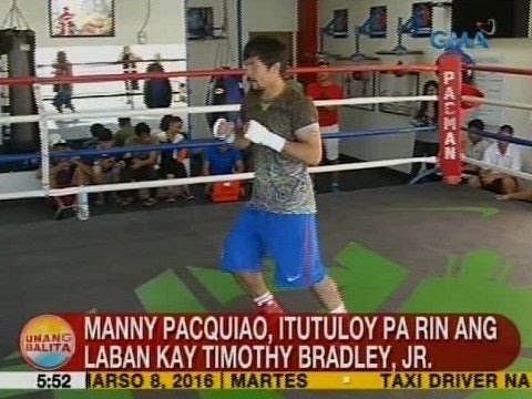 UB: Manny Pacquiao, itutuloy pa rin ang laban kay Timothy Bradley, Jr.