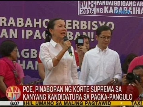 UB: Poe, pinaboran ng SC sa kanyang kandidatura sa pagka-pangulo
