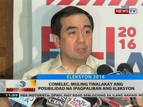 BT: Comelec, muling tinalakay ang posibilidad na ipagpaliban ang eleksyon