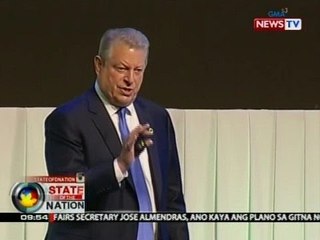 SONA: Dating U.S. VP Al Gore, nasa Pinas para talakayin ang climate change