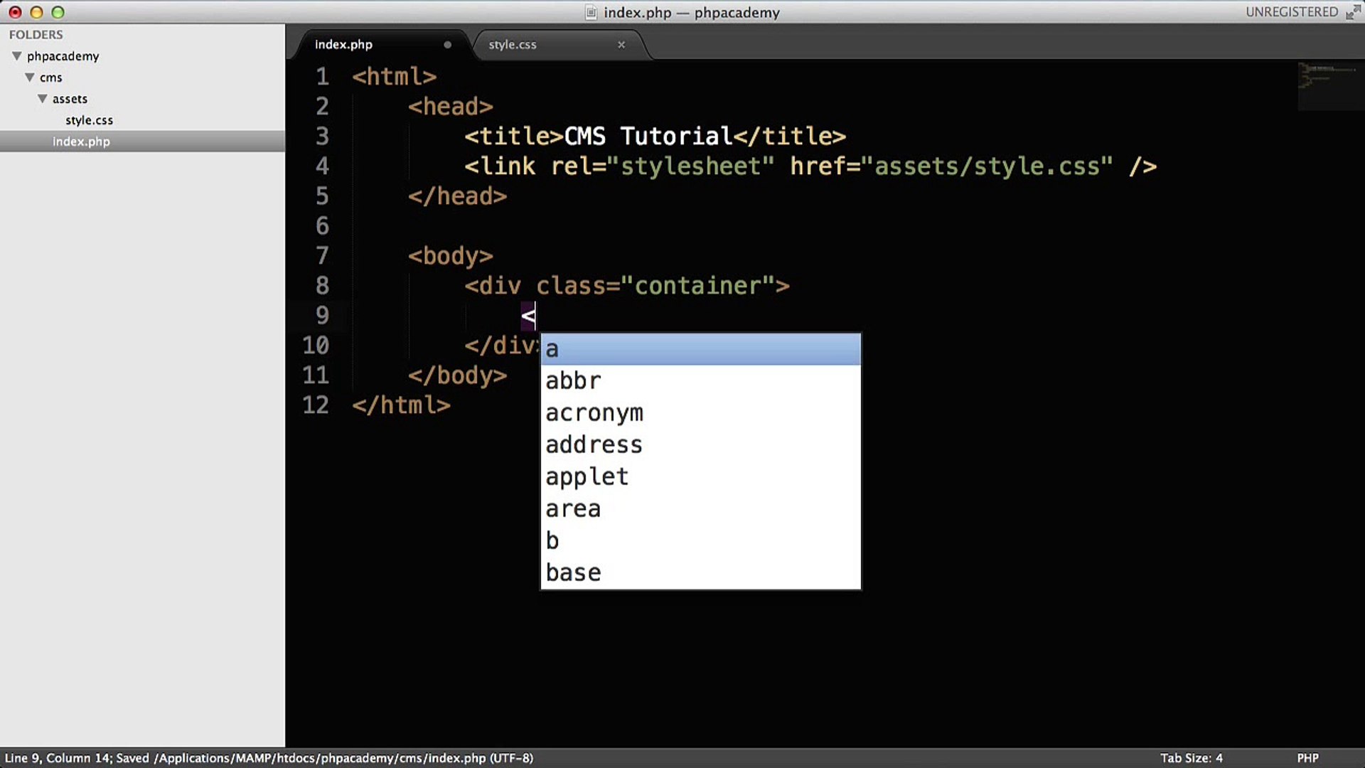 PHP Tutorials | Create