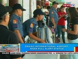 BP: Davao International Airport, nasa full alert status