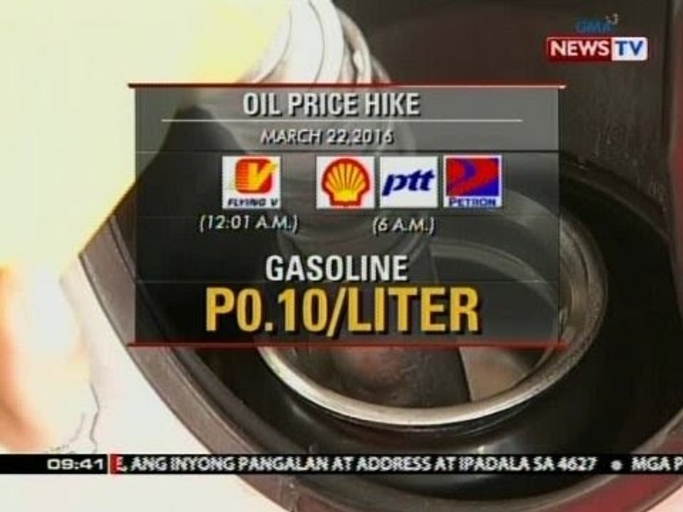 SONA: Oil price adjustment