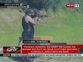 Pekeng heneral ng army na iligal na nagre-recruit ng mga gustong maging sundalo, arestado sa raid
