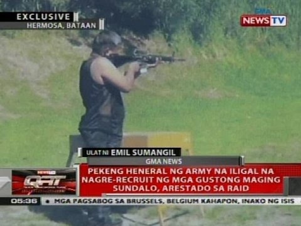 Pekeng heneral ng army na iligal na nagre-recruit ng mga gustong maging sundalo, arestado sa raid