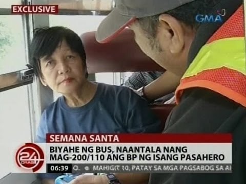 24 Oras: Biyahe ng bus, naantala nang mag-200/110 ang blood pressure ng isang pasahero