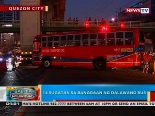 14 sugatan sa banggaan ng dalawang bus sa Edsa-Muñoz