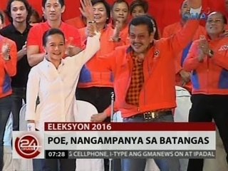 24 Oras: Pag-endorso ni Mayor Erap, walang kapalit na pabor ayon kay Poe