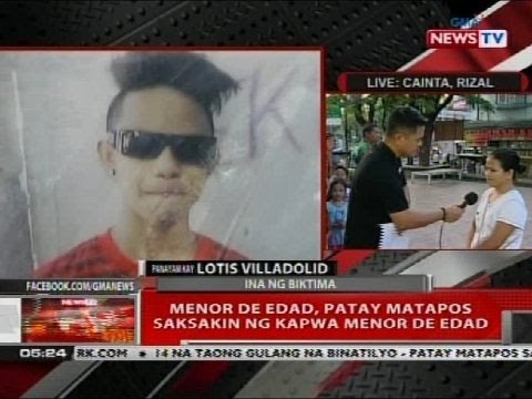 Menor de edad, patay matapos saksakin ng kapwa menor de edad