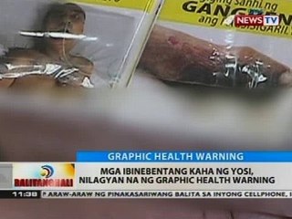 BT: Mga ibinebentang kaha ng yosi, nilagyan na ng graphic health warning