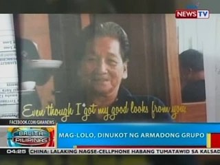 BP: Mag-lolo, dinukot ng armadong grupo sa Lapuyan, Zamboanga del Sur