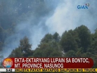 UB: Ekta-ektaryang lupain sa Bontoc, Mt. Province, nasunog