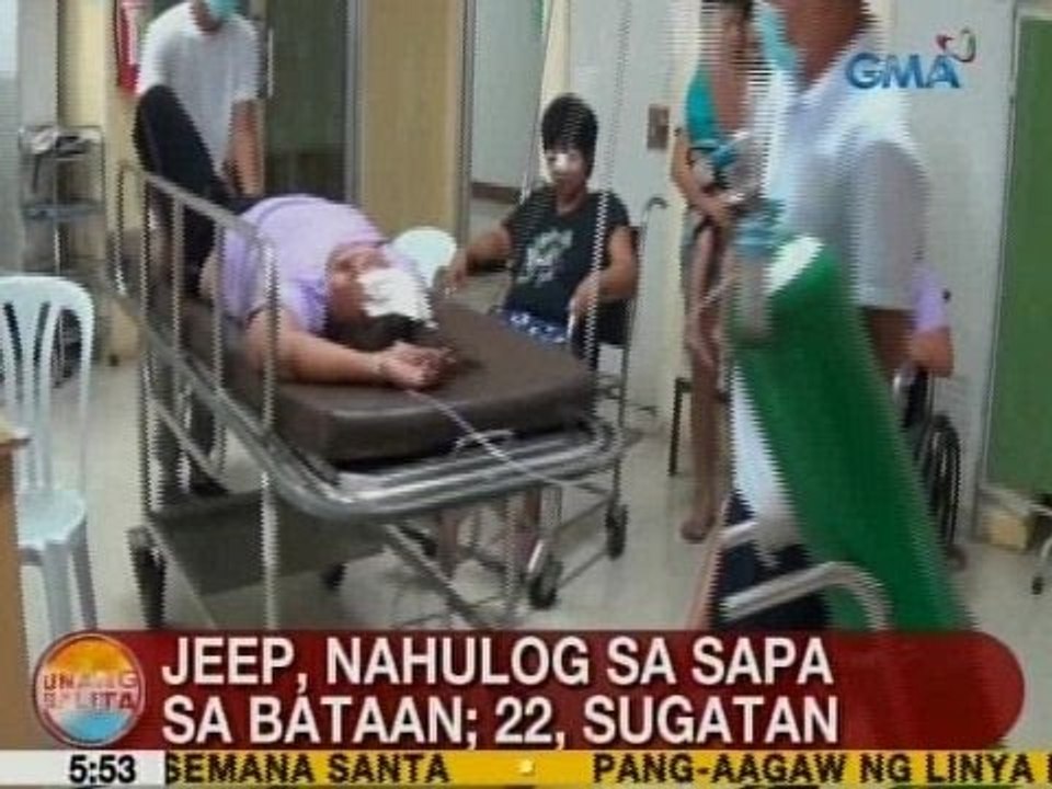 UB: Jeep, nahulog sa sapa sa Bataan; 22, sugatan
