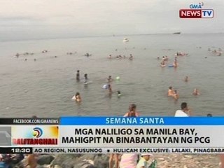 BT: Mga naliligo sa Manila Bay, mahigpit na binabantayan ng PCG