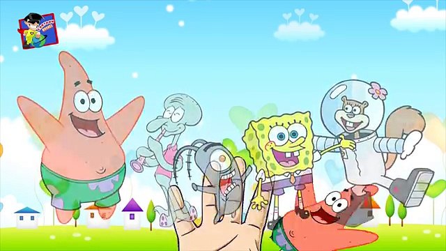 Finger Family Funny Patrick & Spongebob Squarepants Cartoon Nursery Rhyme | Finger Family Rhymes