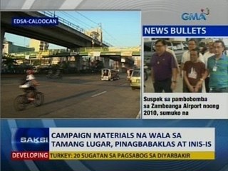 SAKSI: Campaign materials na wala sa tamang lugar, pinagbabaklas